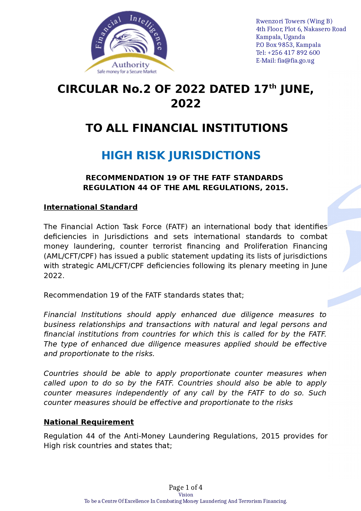 High Risk Jurisdictions