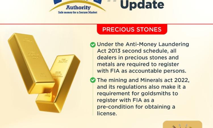 FIA Registration Requirement for dealers in Precious stones and metals