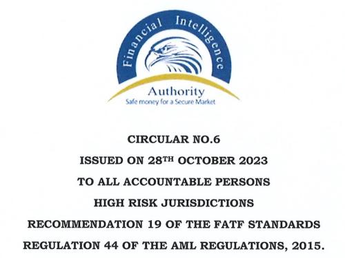 high risk jurisdiction circular